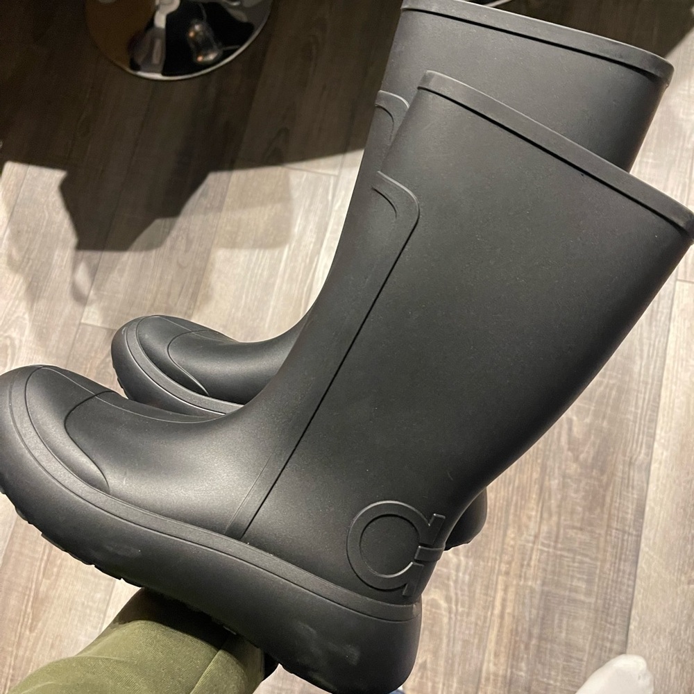 Salvatore Ferragamo Gancini PVC Rain Boots